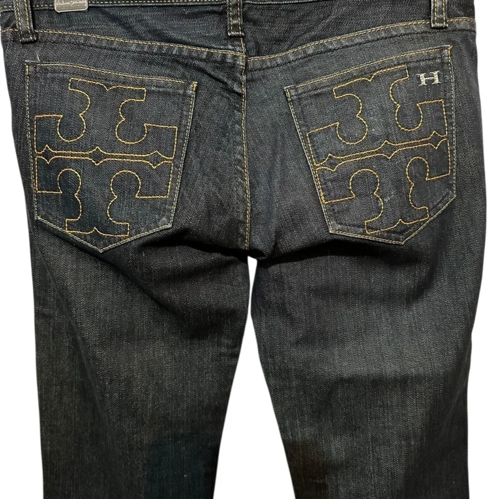 Tory Burch Blue Jeans Habitual Collab Dark Wash Boot Cut